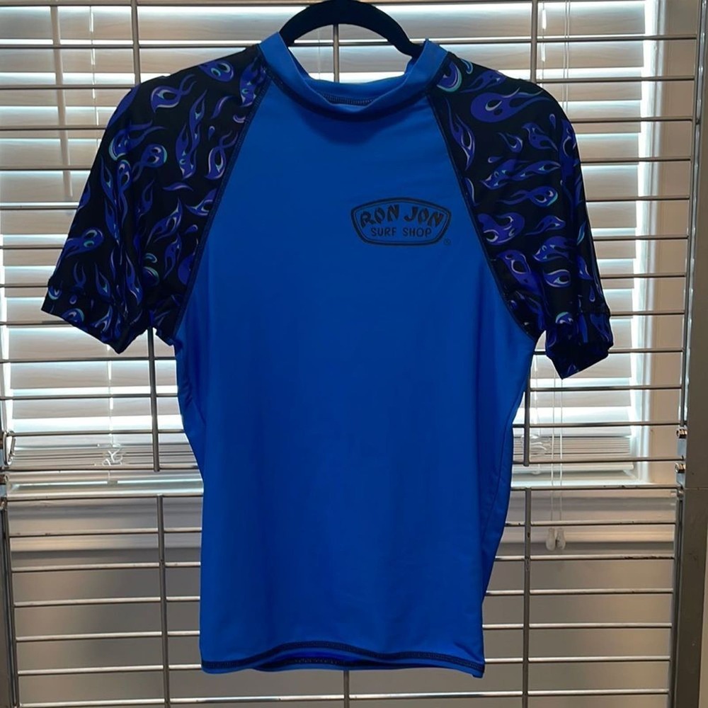 Ron Jon Blue Flame Rash Guard Small - Picture 3 of 4